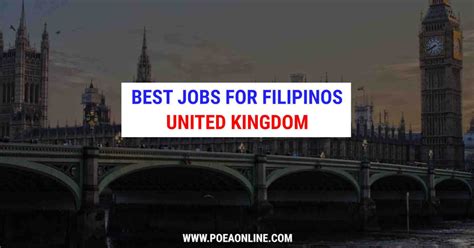 United Kingdom Jobs Lists for Filipinos .